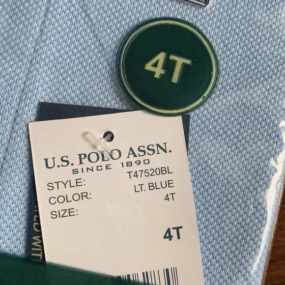 US Polo Assn Toddler Boys School Uniform Polo Light Blue - Picture 7 of 7